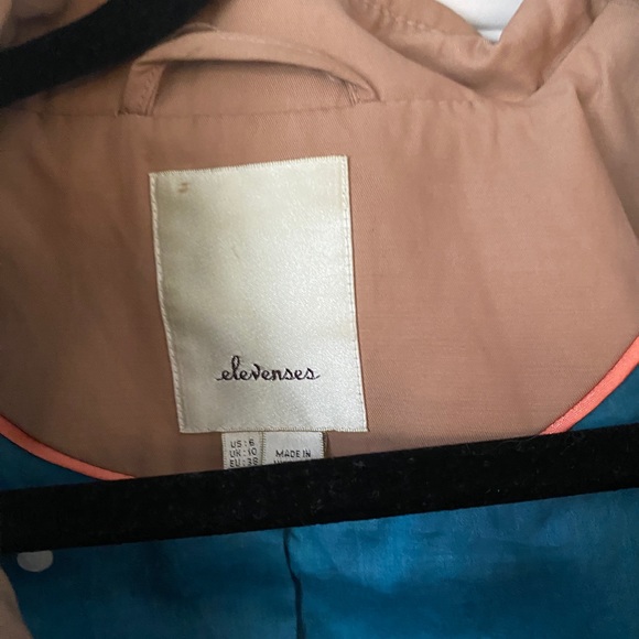 Anthropologie elevenses side zipper women’s trench coat - Picture 3 of 5